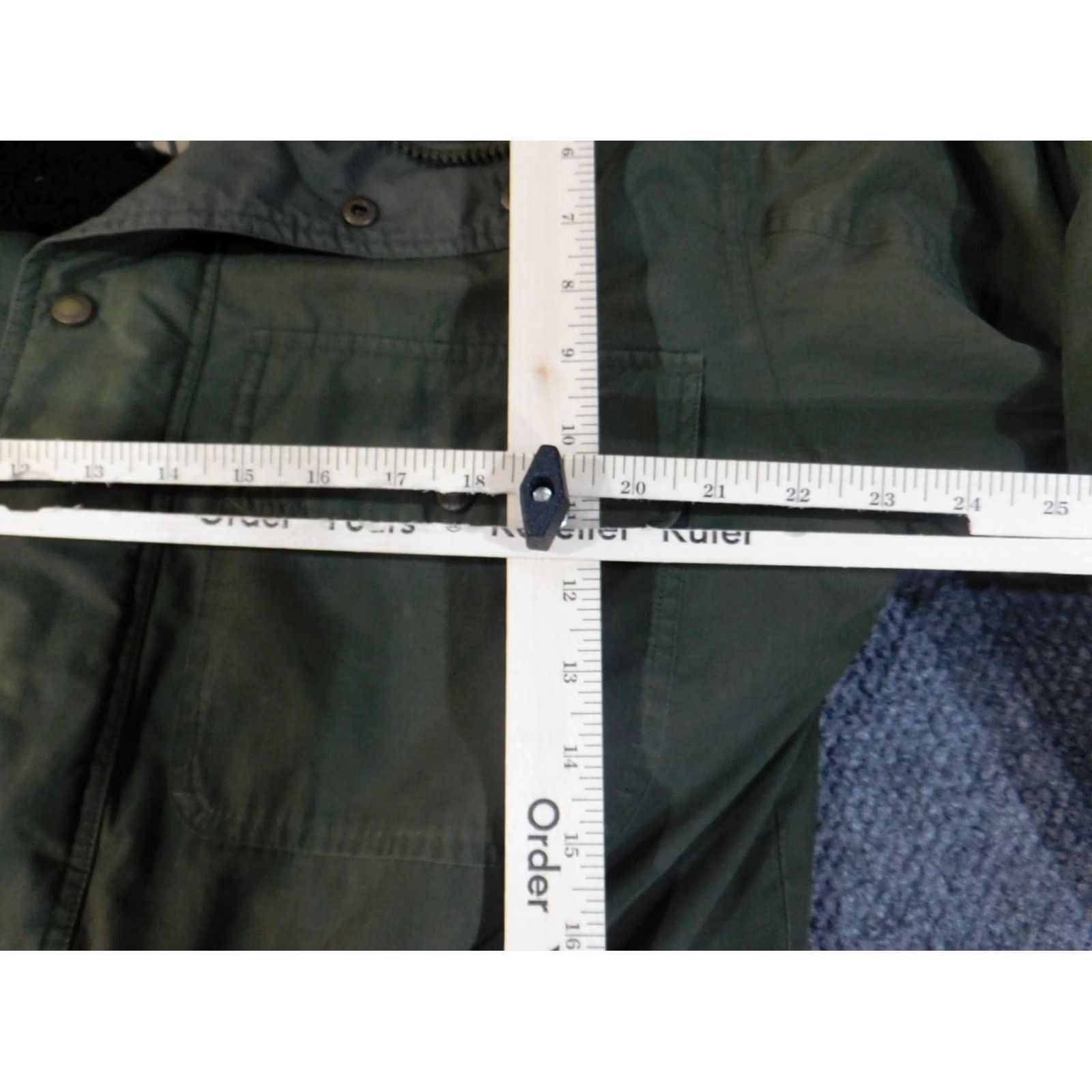 Vintage Cabela's Jacket Men M Green Parka Down Insulation Removable Hood Logo Canvas Zip Mid-Length Casual Winter Fall Size US M / EU 48-50 / 2 - 6 Thumbnail