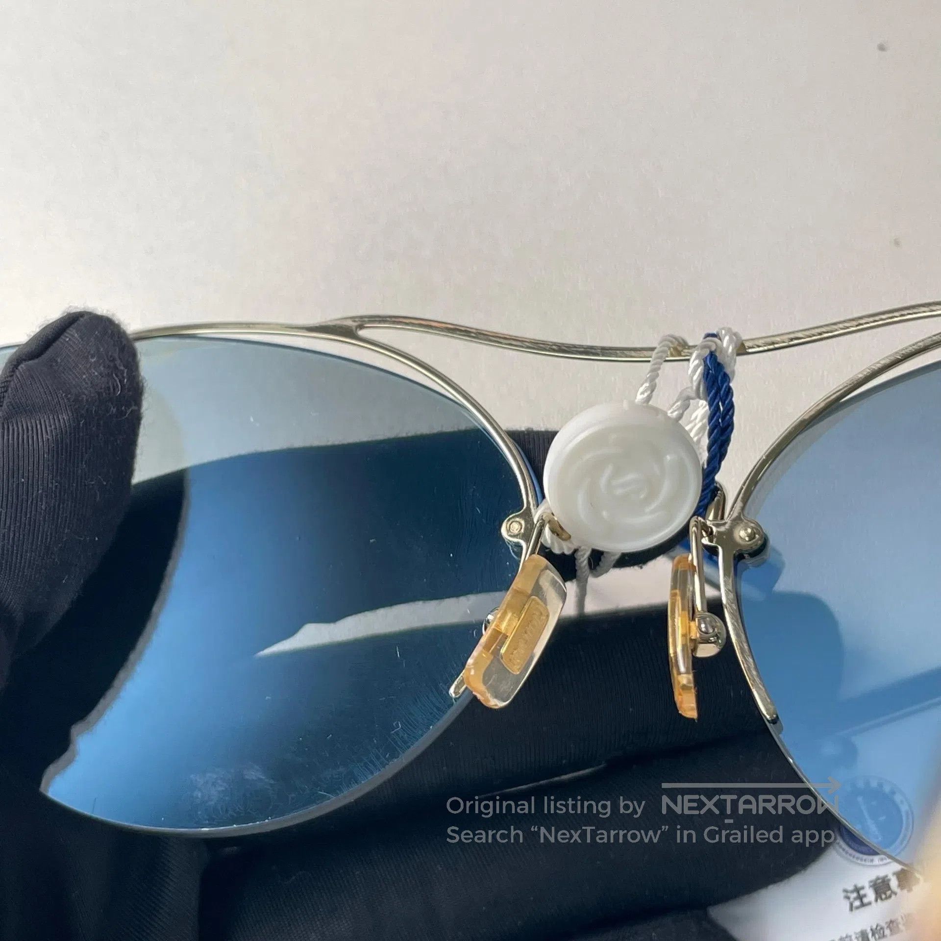 Miu Miu Miu Miu Cat ear polarized blue sunglasses| Size ONE SIZE - 5 Thumbnail