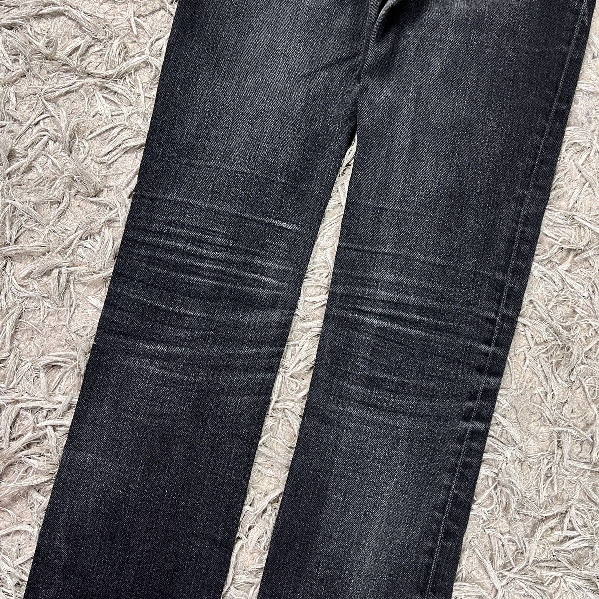 Acne Studios Skinny Black Faded Jeans Acne Studios Avant Garde 90s Y2k Size 24" / US 00 / IT 34 - 4 Thumbnail
