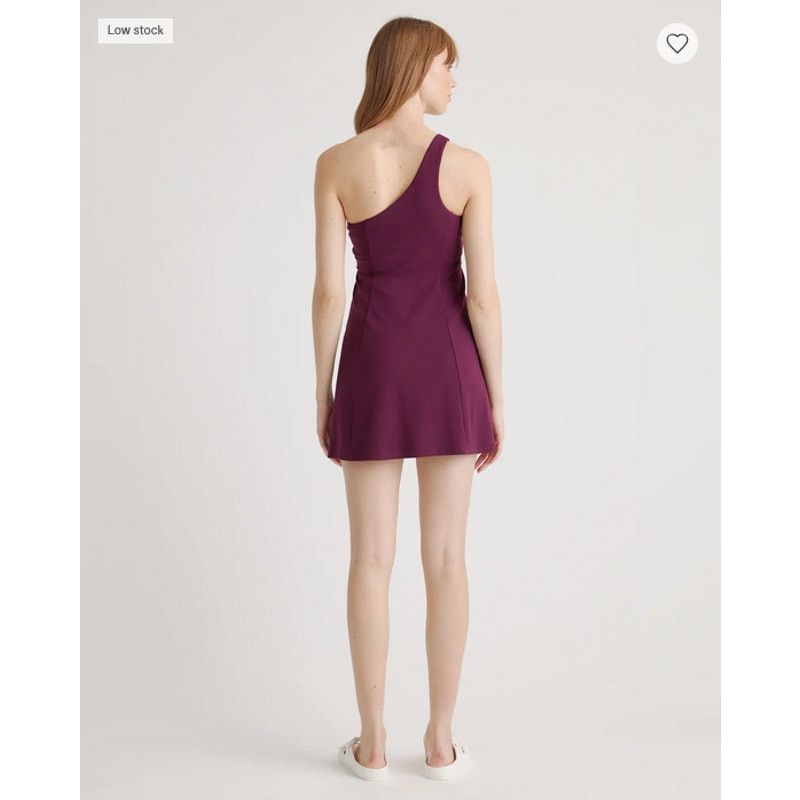 Quince Quince Ultra-Form OneShoulder Active Dress Plum Size XS NWOT Size XS / US 0-2 / IT 36-38 - 3 Thumbnail