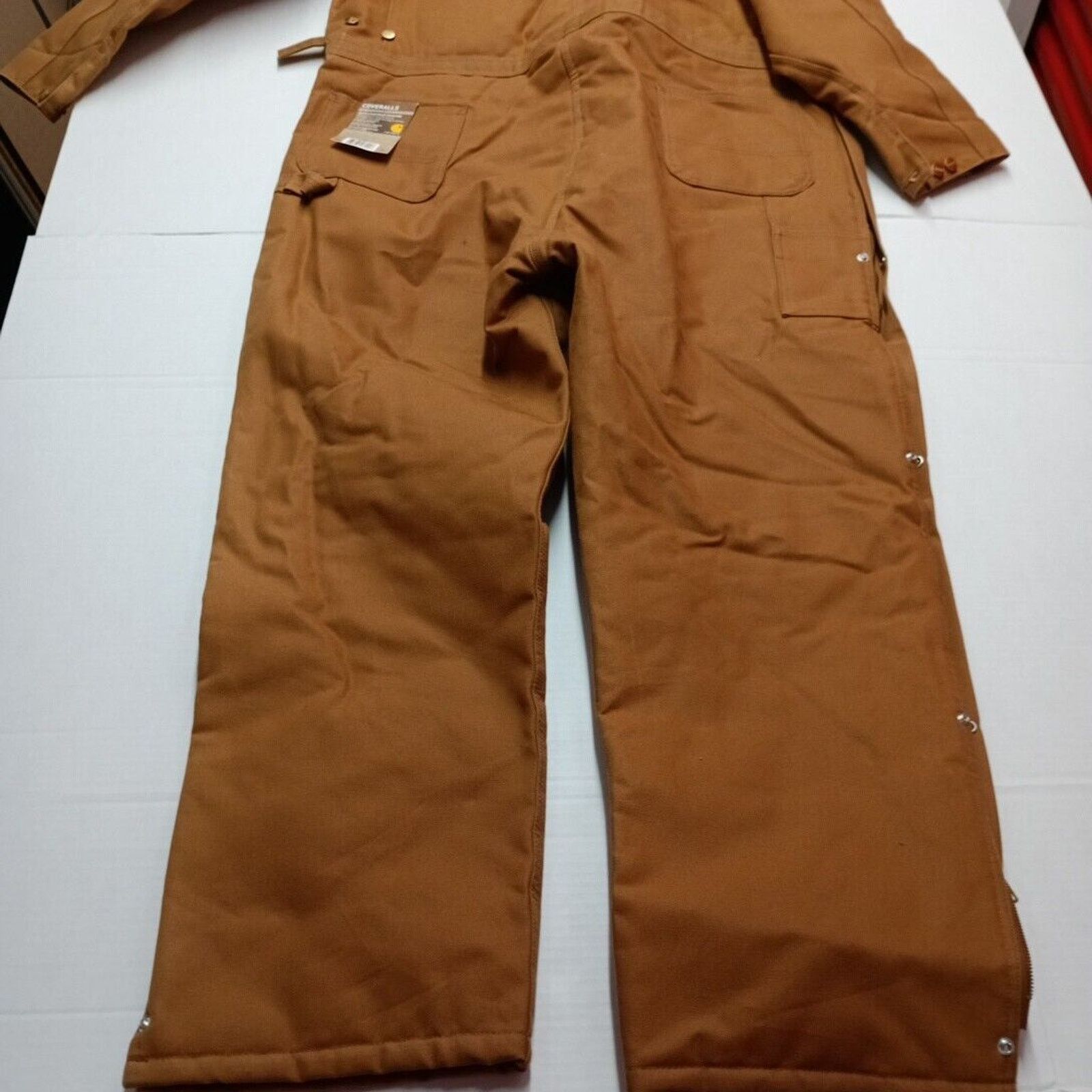 Carhartt Carhartt Mens Quilt Lined Duck Coveralls Zip 52 Tall Brown Size US 44 / EU 60 - 6 Thumbnail