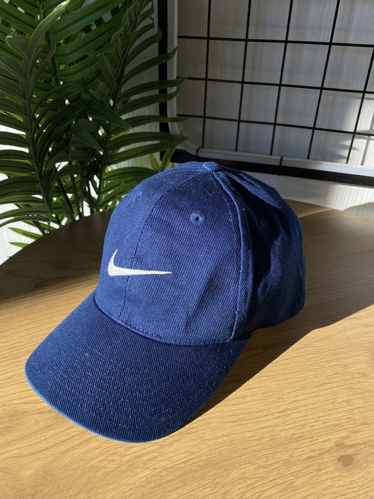 Nike × Vintage Nike Vintage 90’s Hat Navy Blue Logo Cap Rare Unisex OS Men Size ONE SIZE - 2 Thumbnail