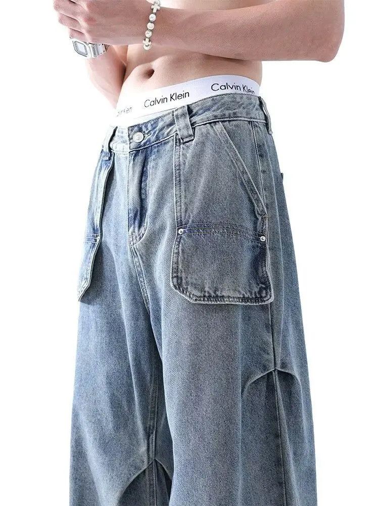 Japanese Brand × Jean Retro loose pocket high street jeans Size US 32 / EU 48 - 3 Thumbnail