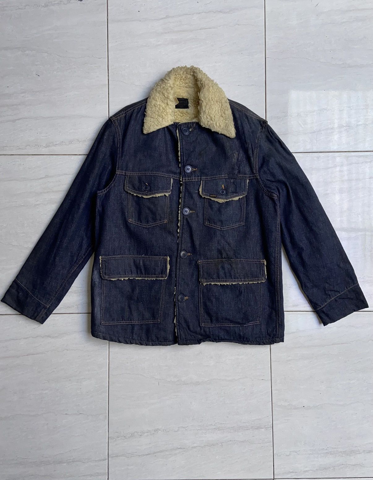 image of Genuine Roebucks Denim Coat Jacket in Black, Men's (Size 2XL)