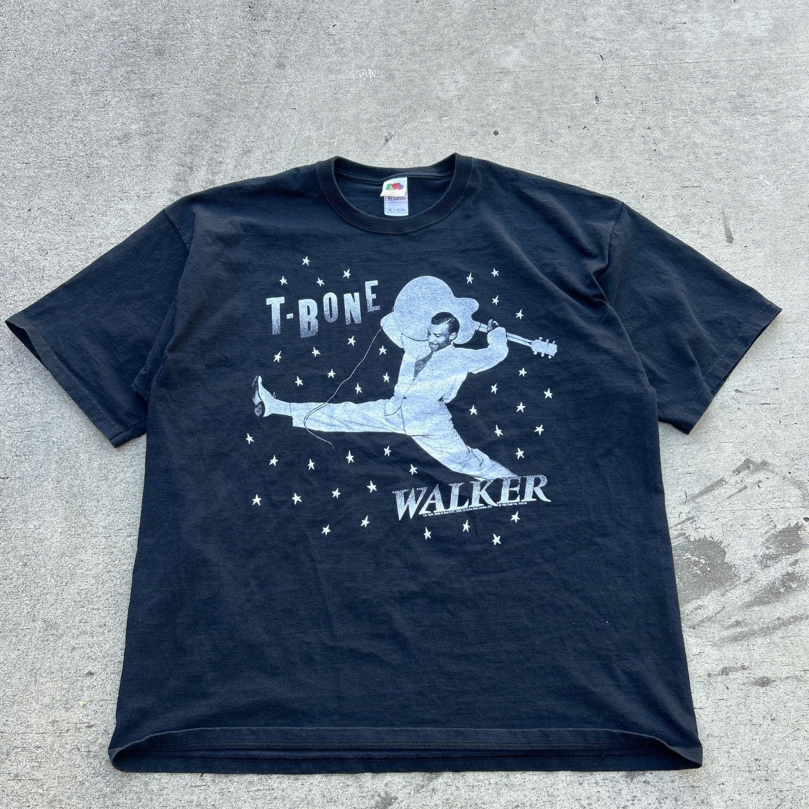 Fruit Of The Loom Vintage 1990s T-Bone Walker T-Shirt Black 1993 Music Tee XXL Size US XXL / EU 58 / 5 - 1 Thumbnail