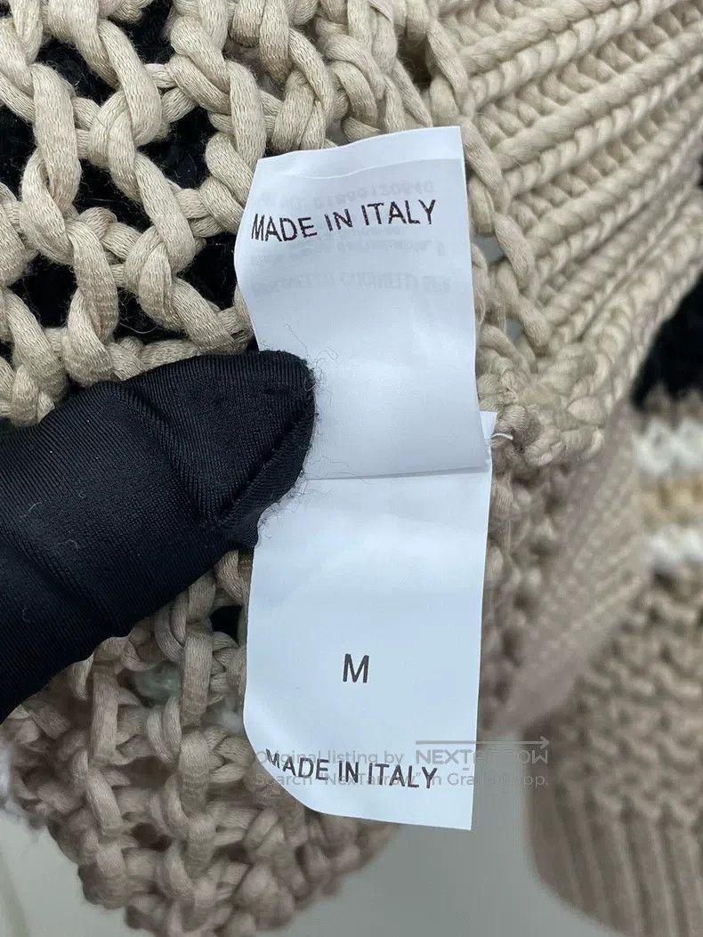 Brunello Cucinelli Brunello Cucinelli Glitter Patchwork Openwork Knit Sweater Size M / US 6-8 / IT 42-44 - 7 Thumbnail