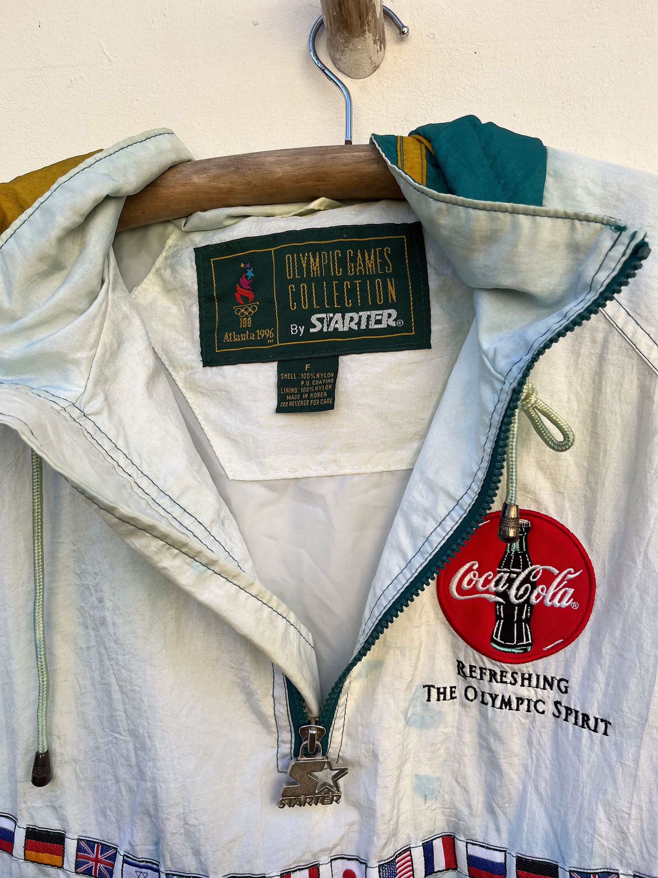 Sports Specialties × Starter Vintage Starter Olympic 90s Coca Cola Zipper Windbreaker Size US L / EU 52-54 / 3 - 4 Thumbnail