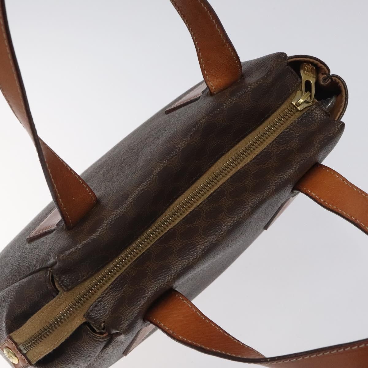 Celine CELINE Macadam Canvas Hand Bag Pvc Leather Brown Gold Size ONE SIZE - 6 Thumbnail
