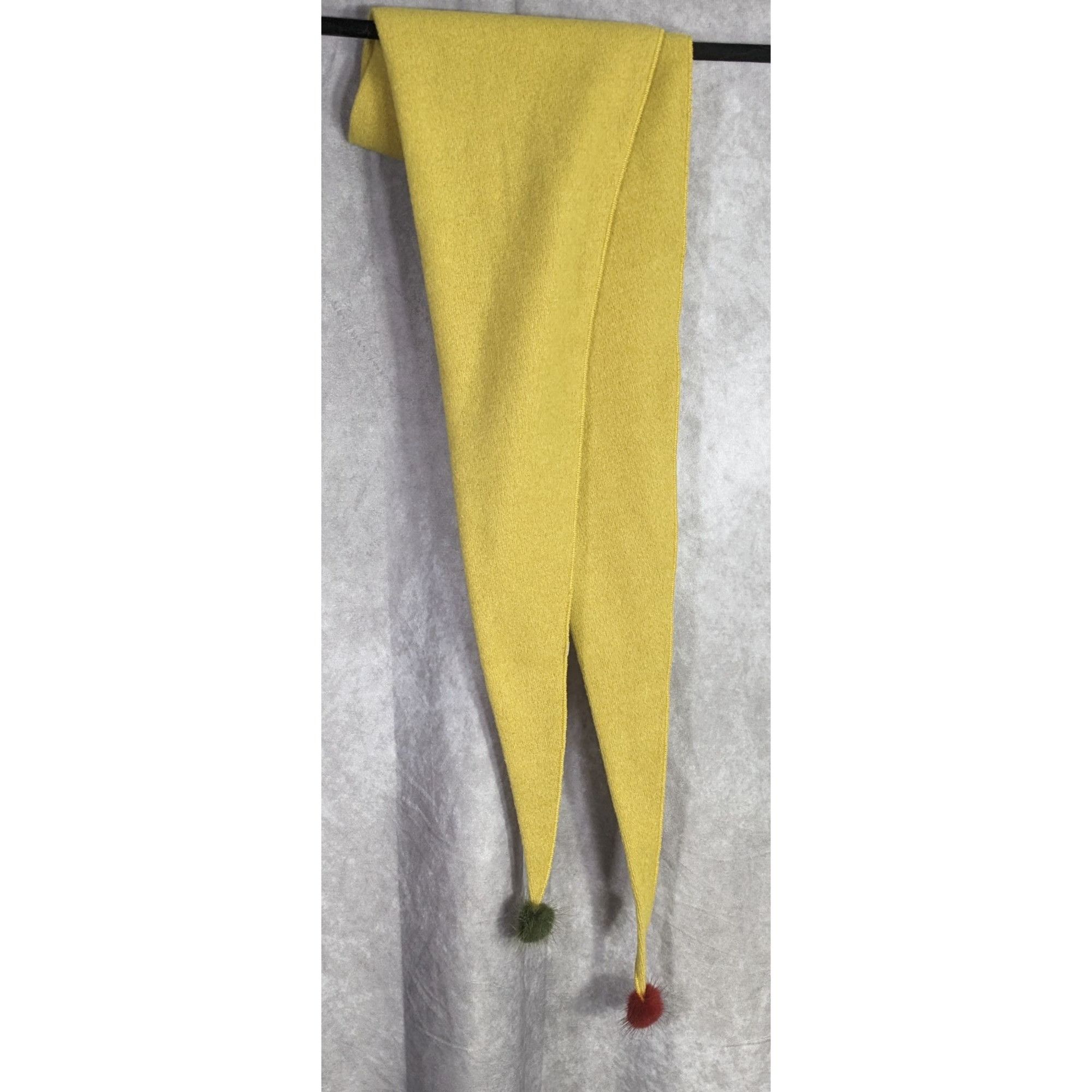 Other Medieval Style Yellow Fleece Scarf With Pom-Poms - 66 Inches Size ONE SIZE - 8 Thumbnail