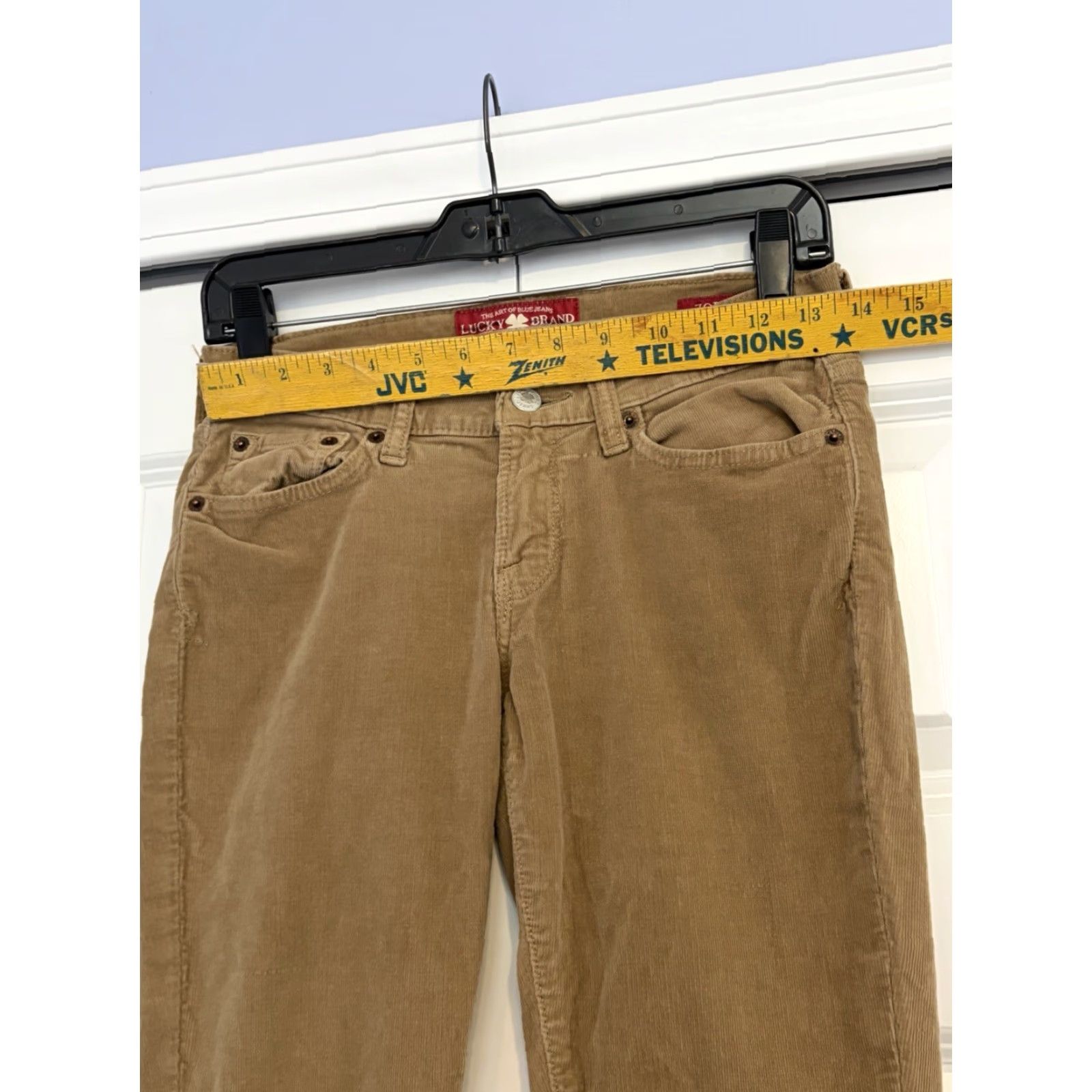 Lucky Brand Lucky Brand Women's Zeo Skinny Corduroy Jeans 5-Pocket Button Zip Green size 2/26 Regular Adult Womens Size ONE SIZE - 6 Thumbnail