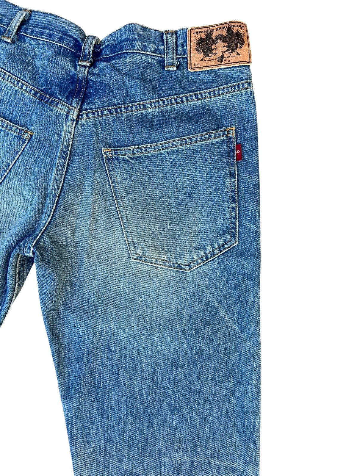 Vintage Mud Wash Back Bone Dirty Selvedge Denim Super Flare Jeans Size US 30 / EU 46 - 20 Thumbnail