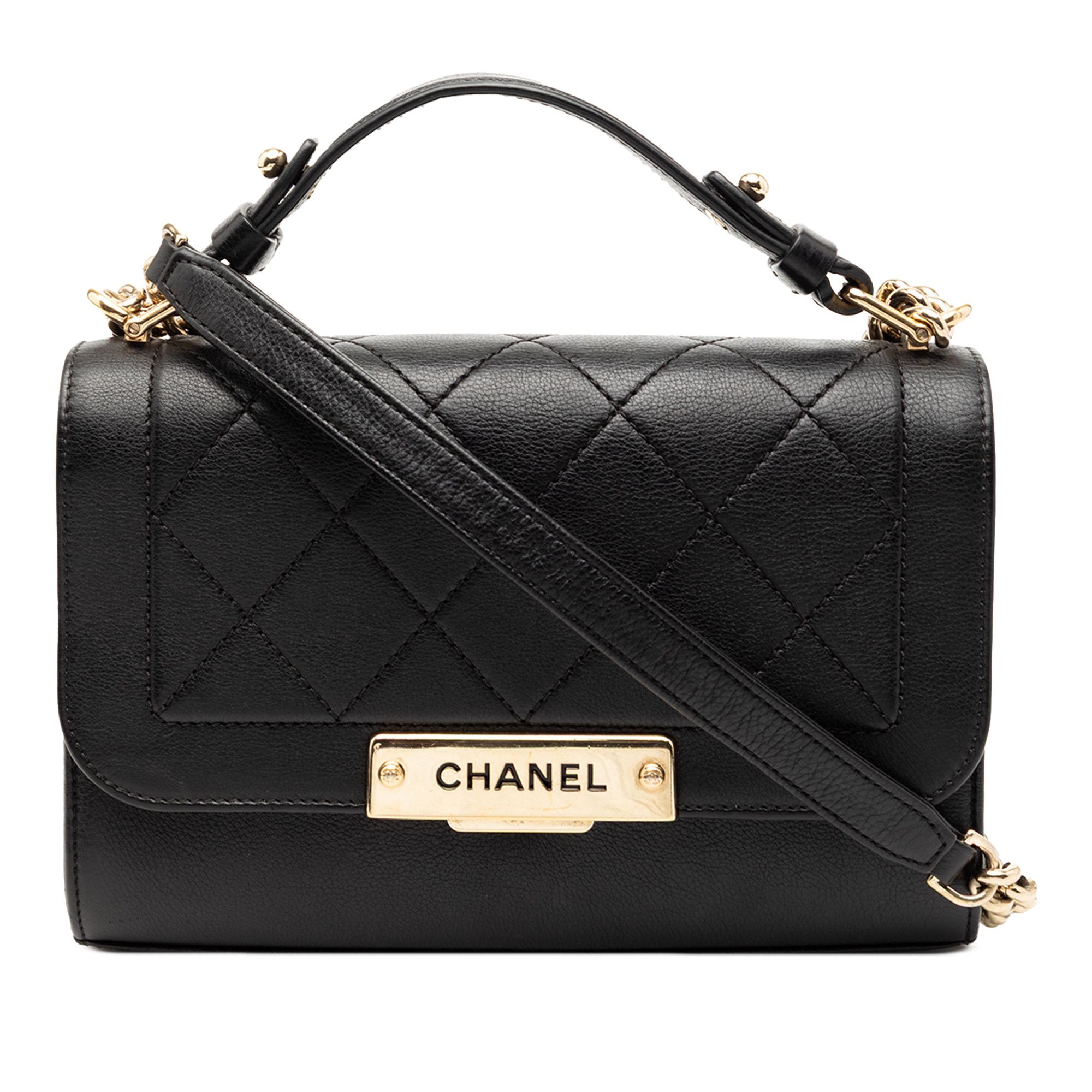 Chanel Chanel Small Quilted Grained Calfskin Label Click Flap Size ONE SIZE - 1 Thumbnail