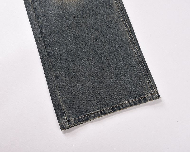 Vintage High street Vibe straight-leg flared washed distressed jeans Size US 32 / EU 48 - 6 Thumbnail