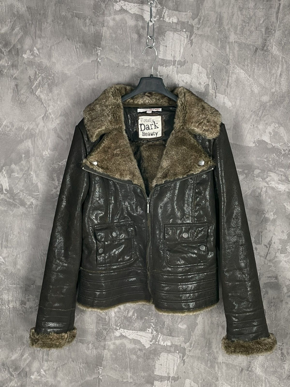 Japanese Brand × Vintage Bad Kitty Faux Fur Hood Y2k Opium