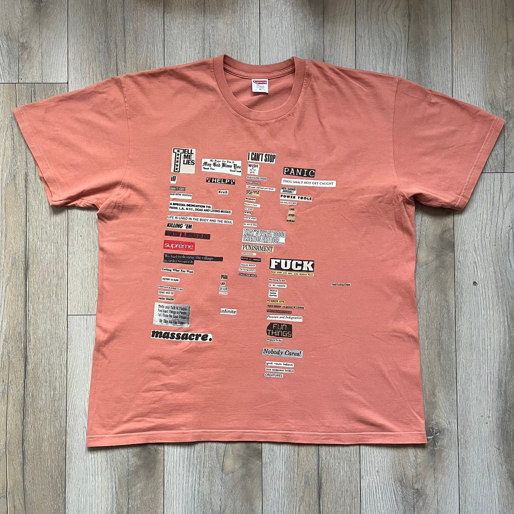 Supreme Supreme Cutouts FW18 Terra Cotta Tee Size US XL / EU 56 / 4 - 1 Thumbnail