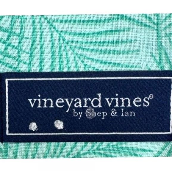 Vineyard Vines Vineyard Vines Linen Hawaiian Shirt Men's Medium Green Floral Button-Up Short Sleeve NEW Size US M / EU 48-50 / 2 - 3 Thumbnail