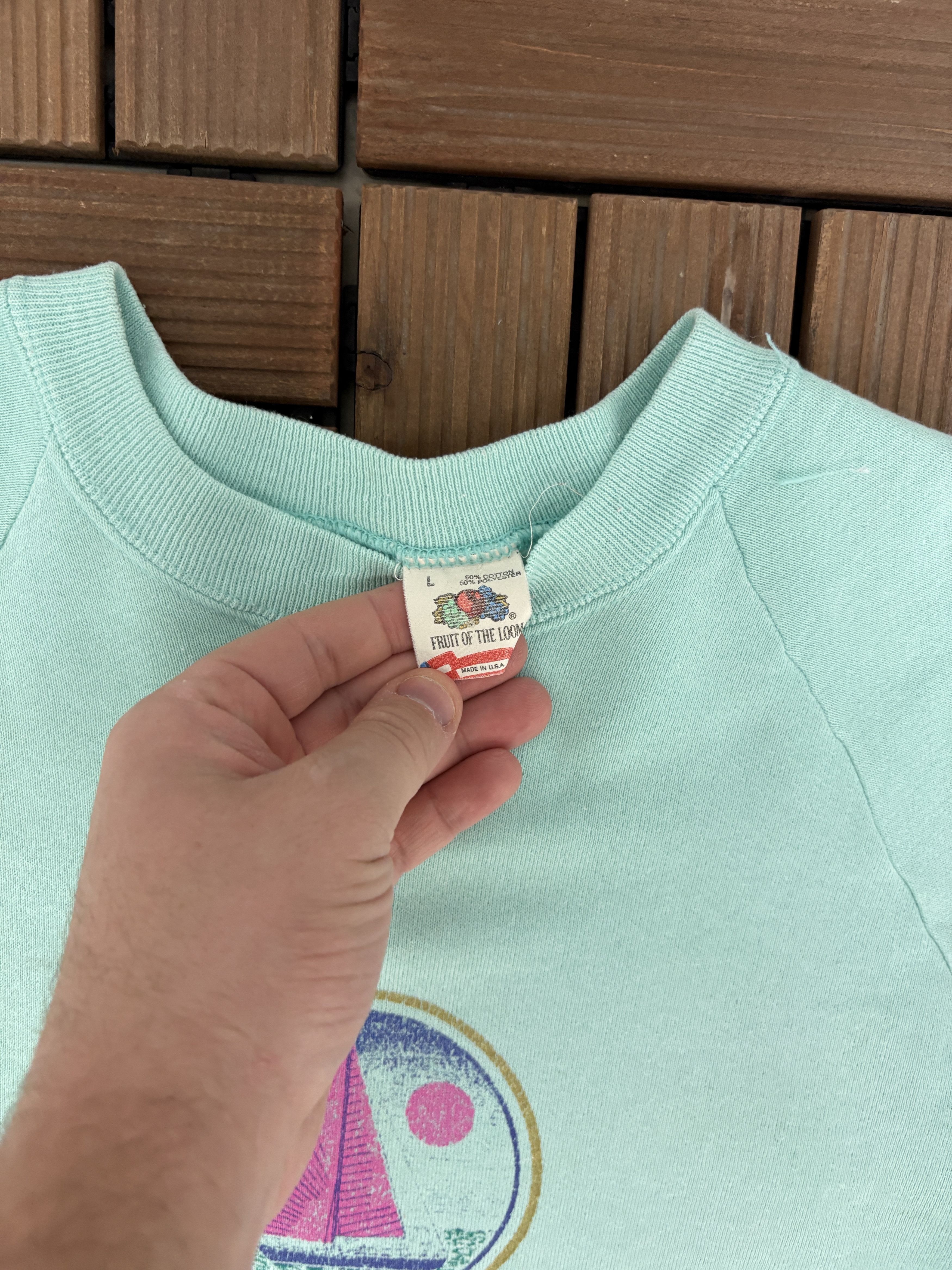 Vintage Wildwood, New Jersey Vintage Blue Crewneck Sweater Size US L / EU 52-54 / 3 - 6 Thumbnail