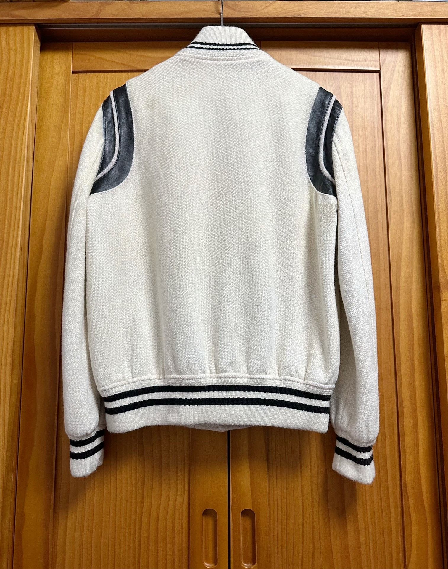 Saint Laurent Paris Saint laurent White baseball jacket 2501-Nextarrow Size US S / EU 44-46 / 1 - 1 Thumbnail