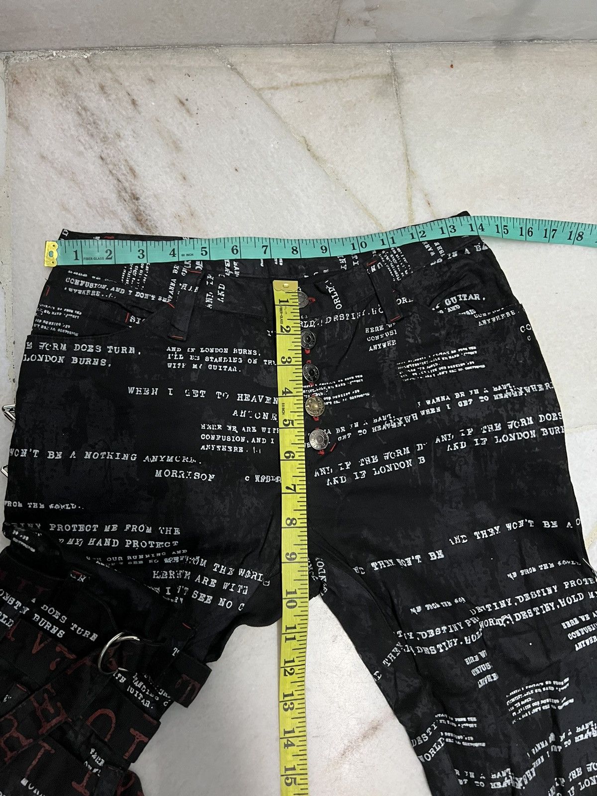 Japanese Brand VINTAGE H.ANARCHY FULL PRINT BONDAGE PUNK PANTS RARE Size US 28 / EU 44 - 15 Thumbnail