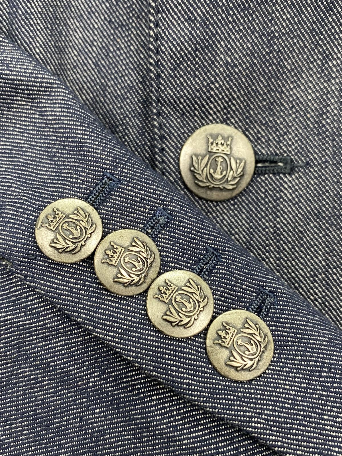 Lardini Lardini Double Breasted Denim Jacket Size US XS / EU 42 / 0 - 9 Thumbnail