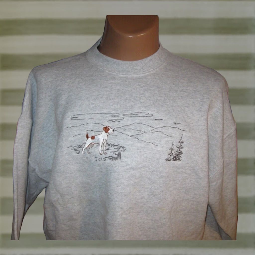 Vintage GR8 Dogs JACK RUSSELL Terrier Sweatshirt Men 2XL Gray Cotton/Polyester Embroidered Logo Regular Tee? Size US XXL / EU 58 / 5 - 1 Thumbnail
