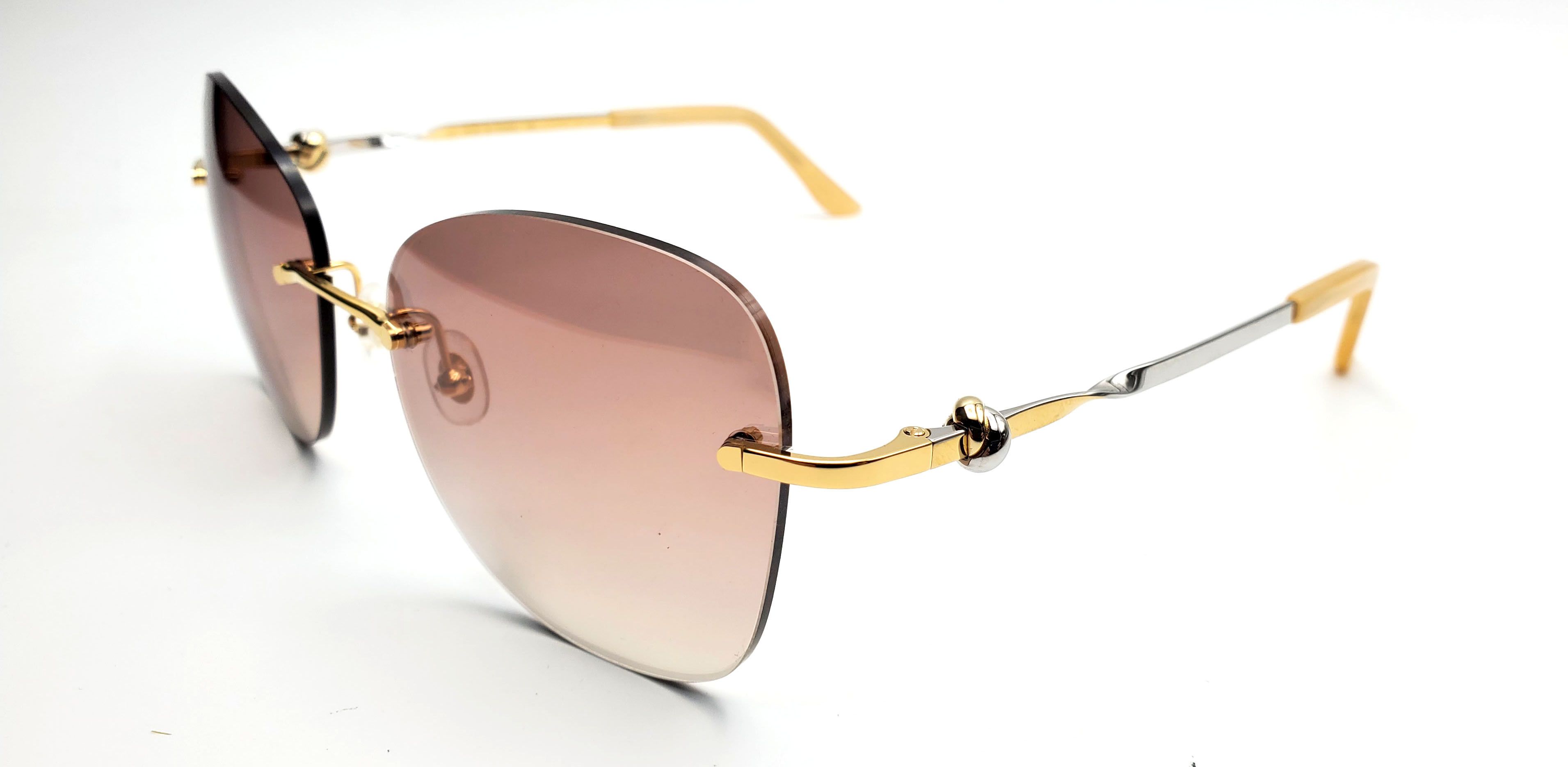 Cartier NEW! Cartier Gold Sunglasses CT00915 Size ONE SIZE - 6 Thumbnail
