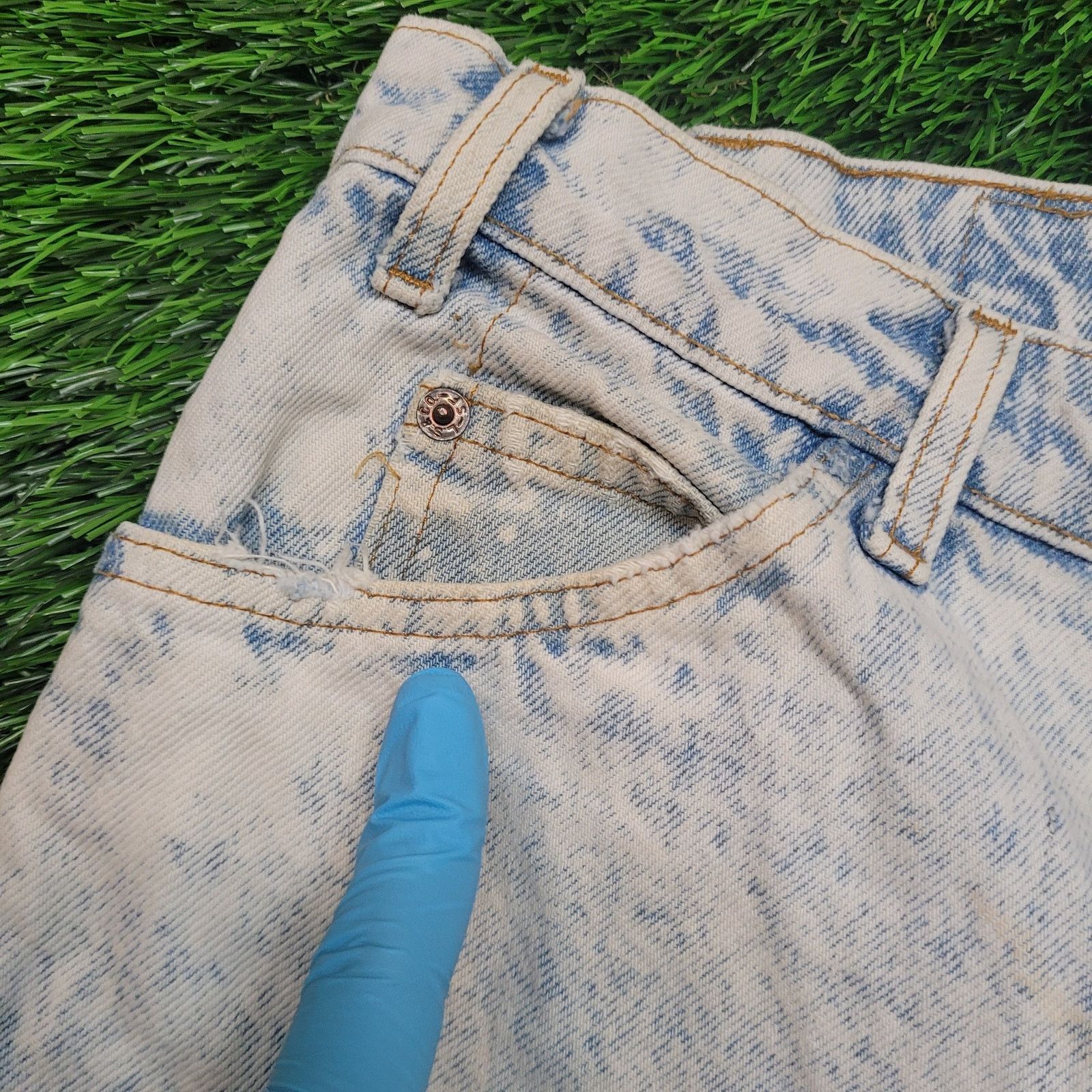 Levi's VTG 80s Orange Tab Levis 550 Acid Wash Jeans 36x30 Baggy Size US 36 / EU 52 - 5 Thumbnail