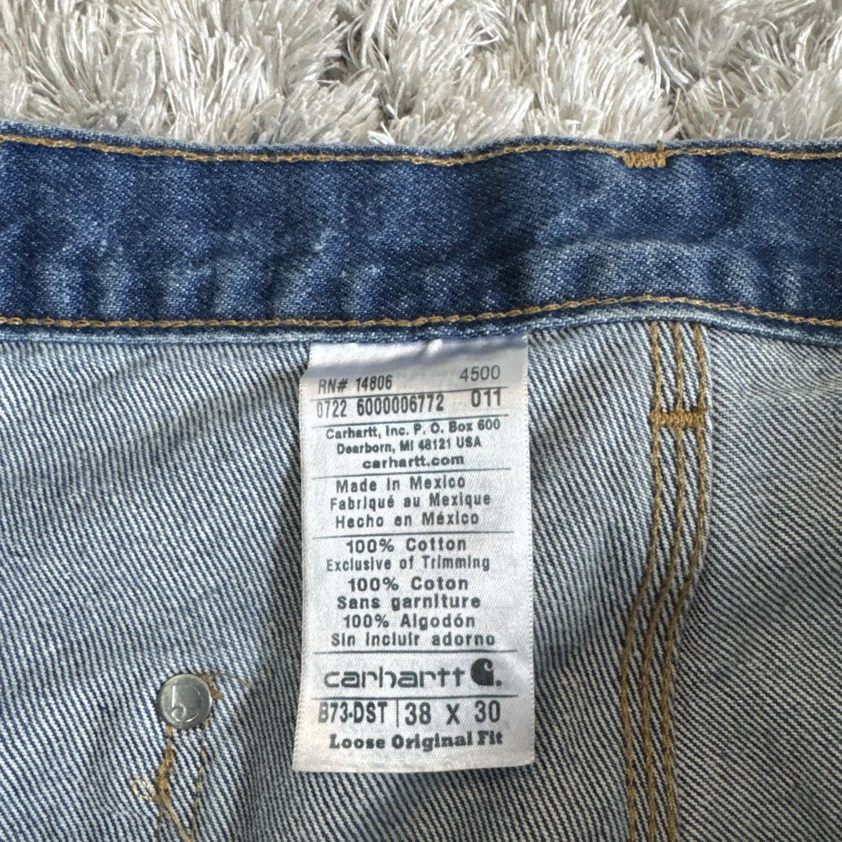 Carhartt Vintage 90’s Carhartt Jeans 38x30 Denim Double Knee B73-DST Size US 38 / EU 54 - 7 Thumbnail