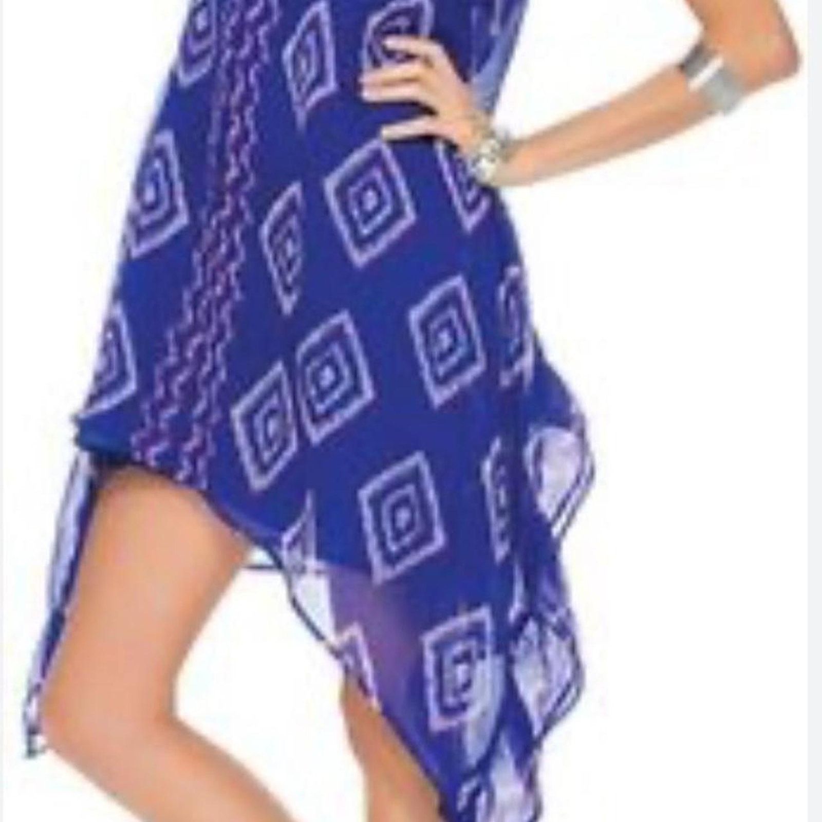 Billabong Purple patterned summer, beach, boho mini dress Size S / US 4 / IT 40 - 2 Thumbnail