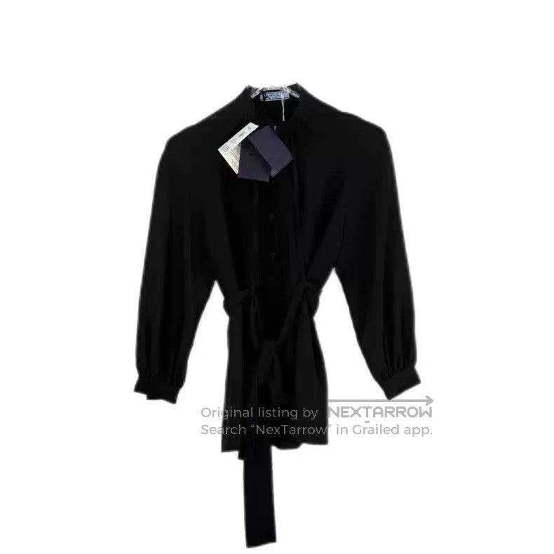 Prada Prada Black mulberry silk shirt Size XS / US 0-2 / IT 36-38 - 1 Thumbnail