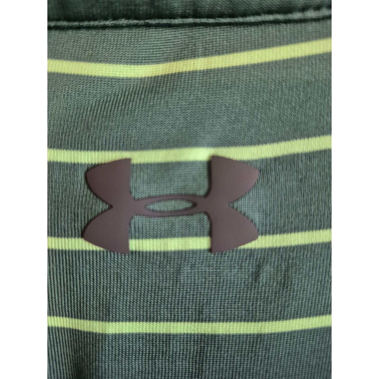 Under Armour Under Armour Playoff Polo Mens Large L Green Striped Top Size US L / EU 52-54 / 3 - 4 Thumbnail