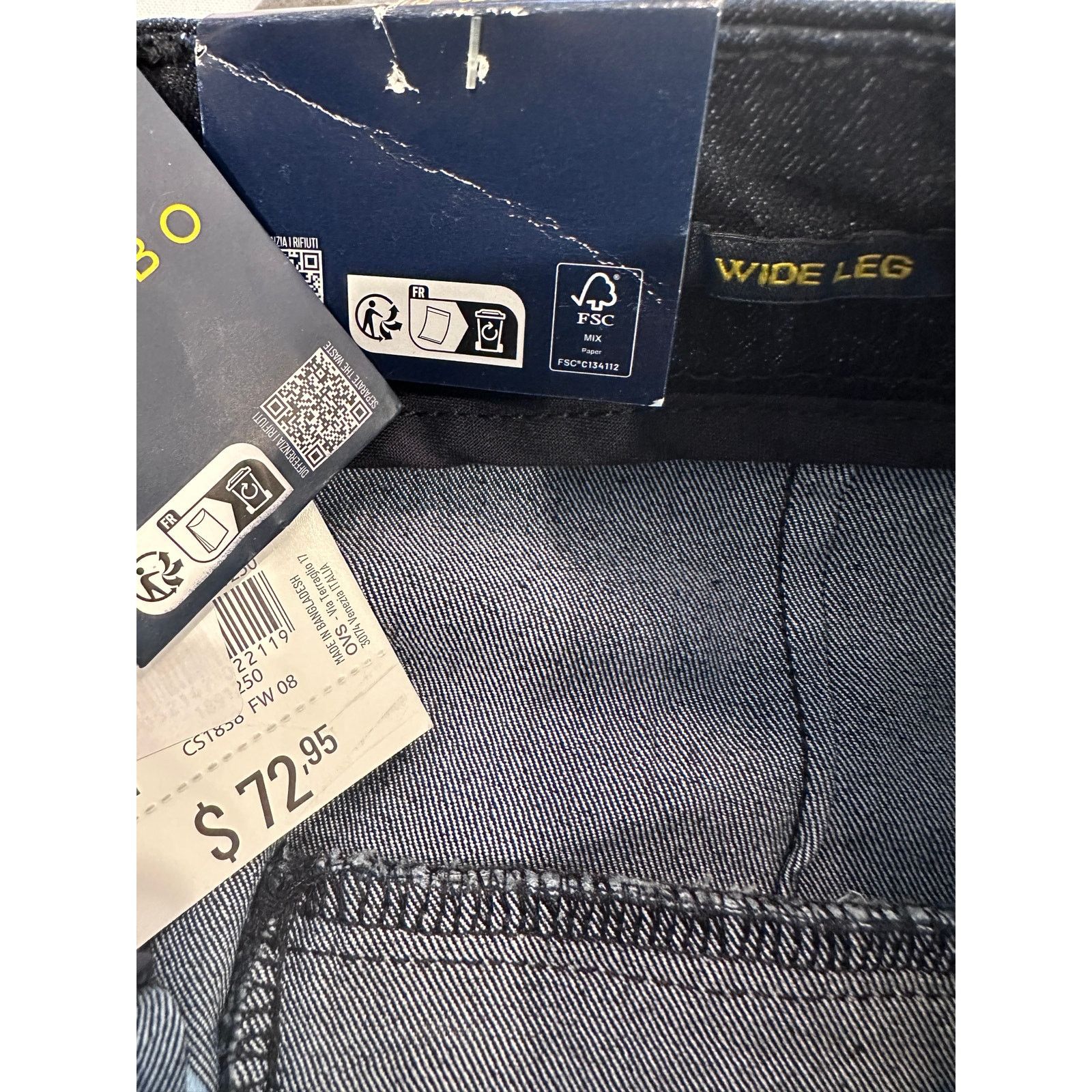 PIOMBO MP Piombo Wide Leg Womens Jeans in Blue size 2 Size 26" / US 2 / IT 38 - 16 Thumbnail