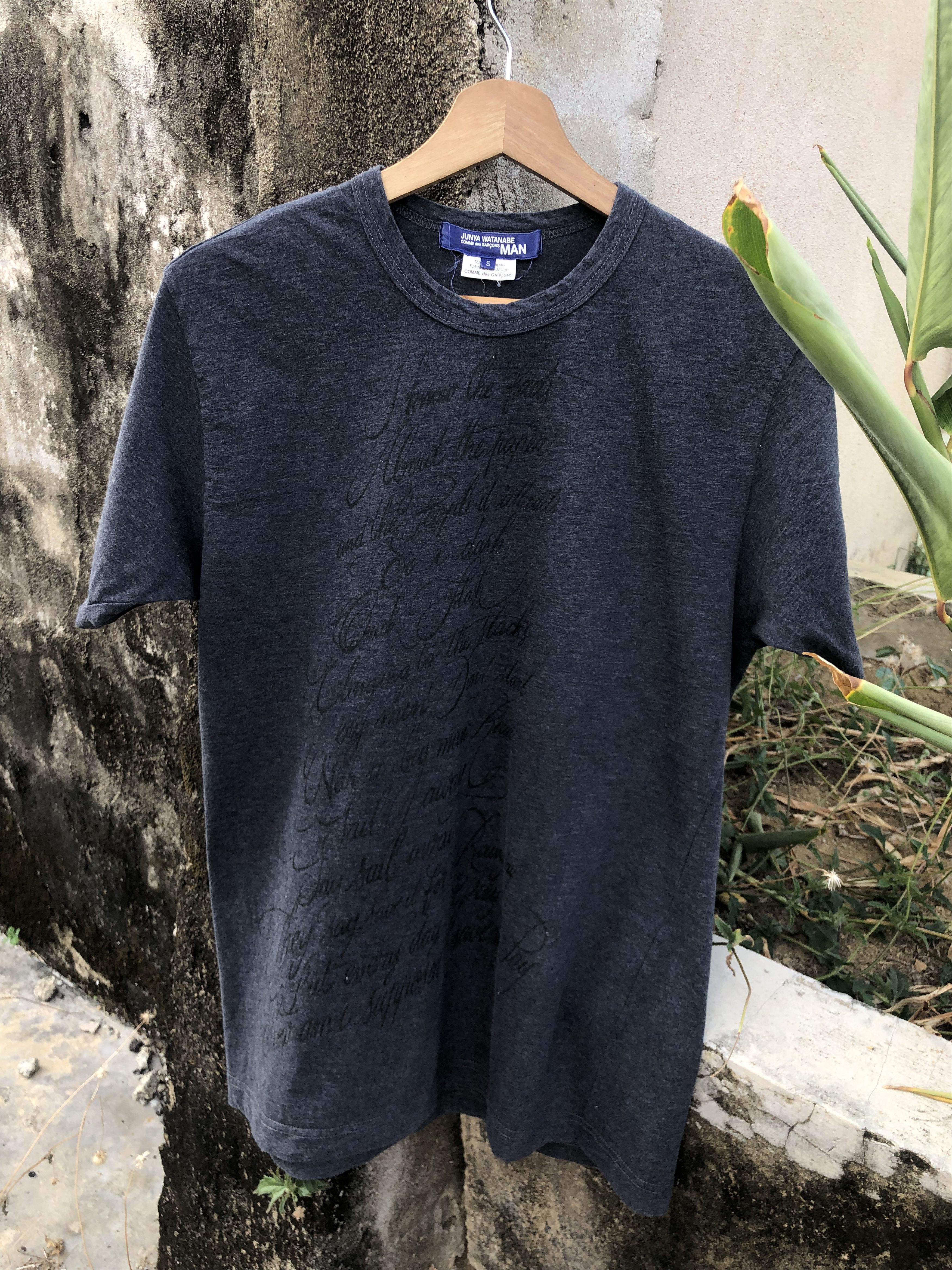 Junya Watanabe AD2021 Junya Watanabe Comme des Garçons "Wording" T-shirt Size US M / EU 48-50 / 2 - 2 Thumbnail