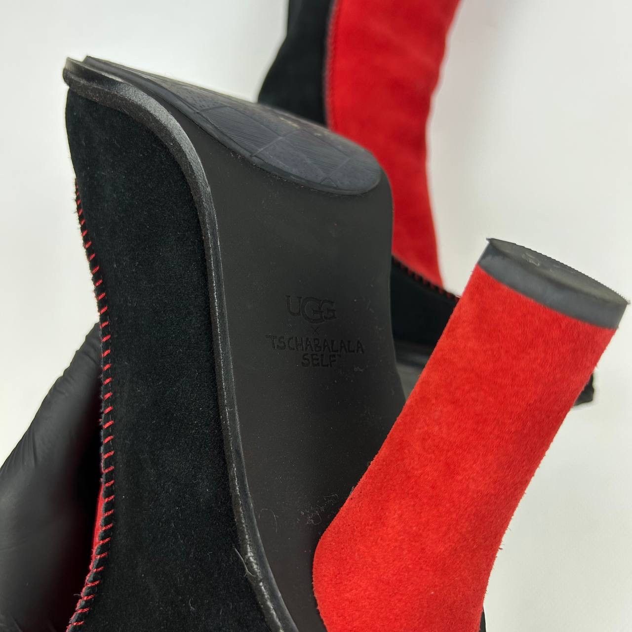 Ugg UGG X TSCHABALALA SELF FATALE HEEL BLACK BOOTS Size US 8 / IT 38 - 7 Thumbnail