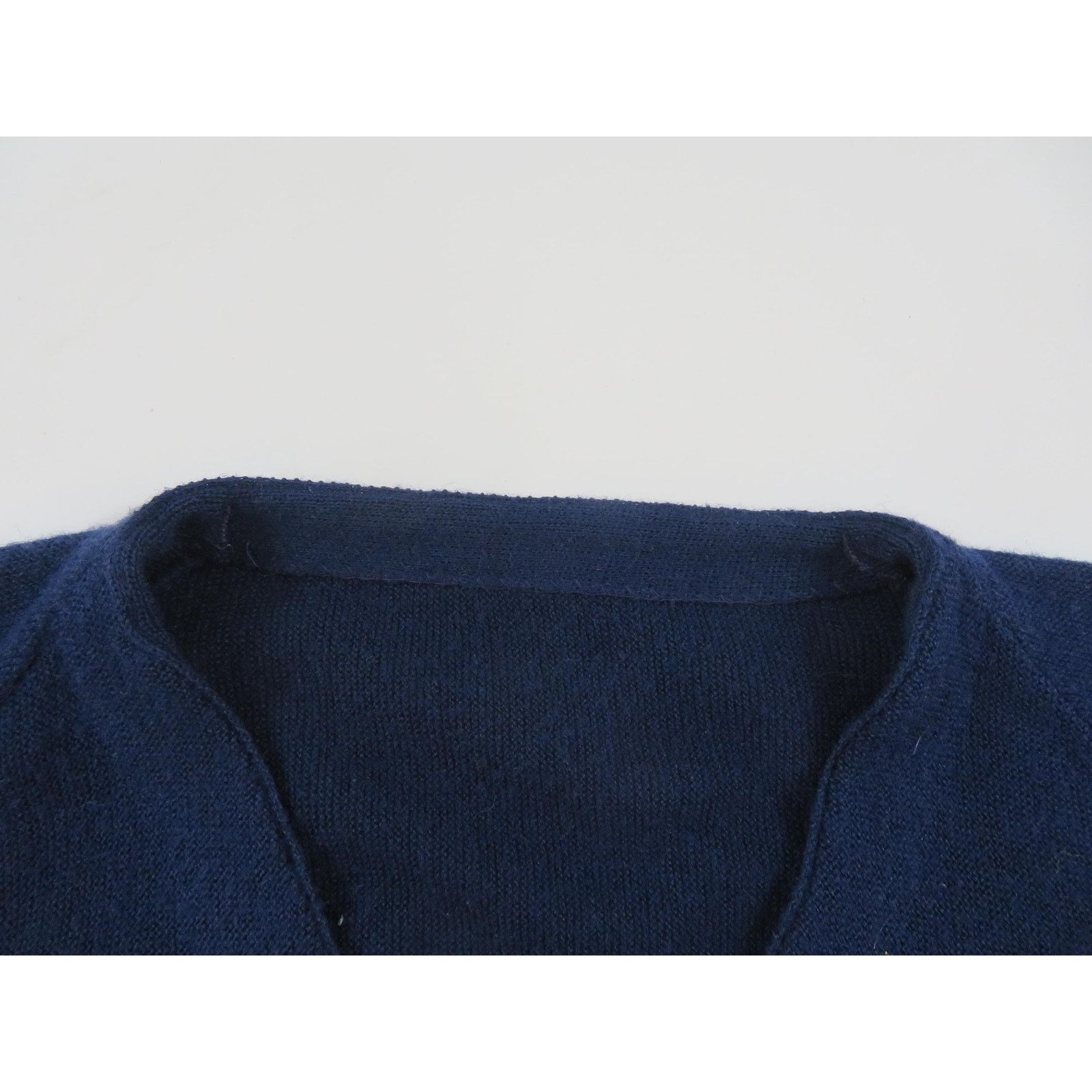 Other Golf Cardigan Sweater Dark Blue Button Up V-Neck 2XL? 1970s Size US XXL / EU 58 / 5 - 3 Thumbnail
