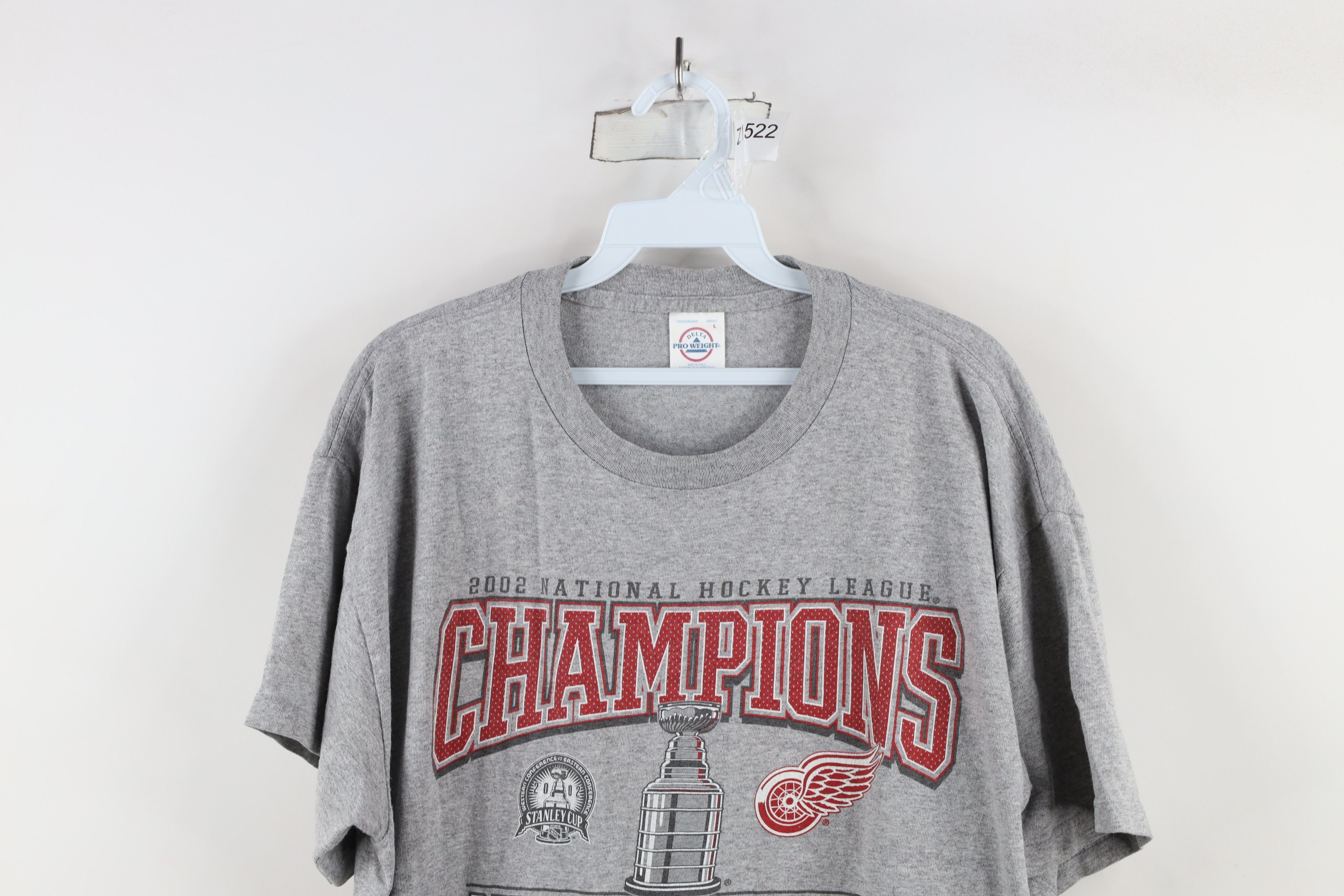 Vintage Vintage Y2K 2002 Detroit Red Wings Hockey T-Shirt Gray Size US L / EU 52-54 / 3 - 2 Thumbnail
