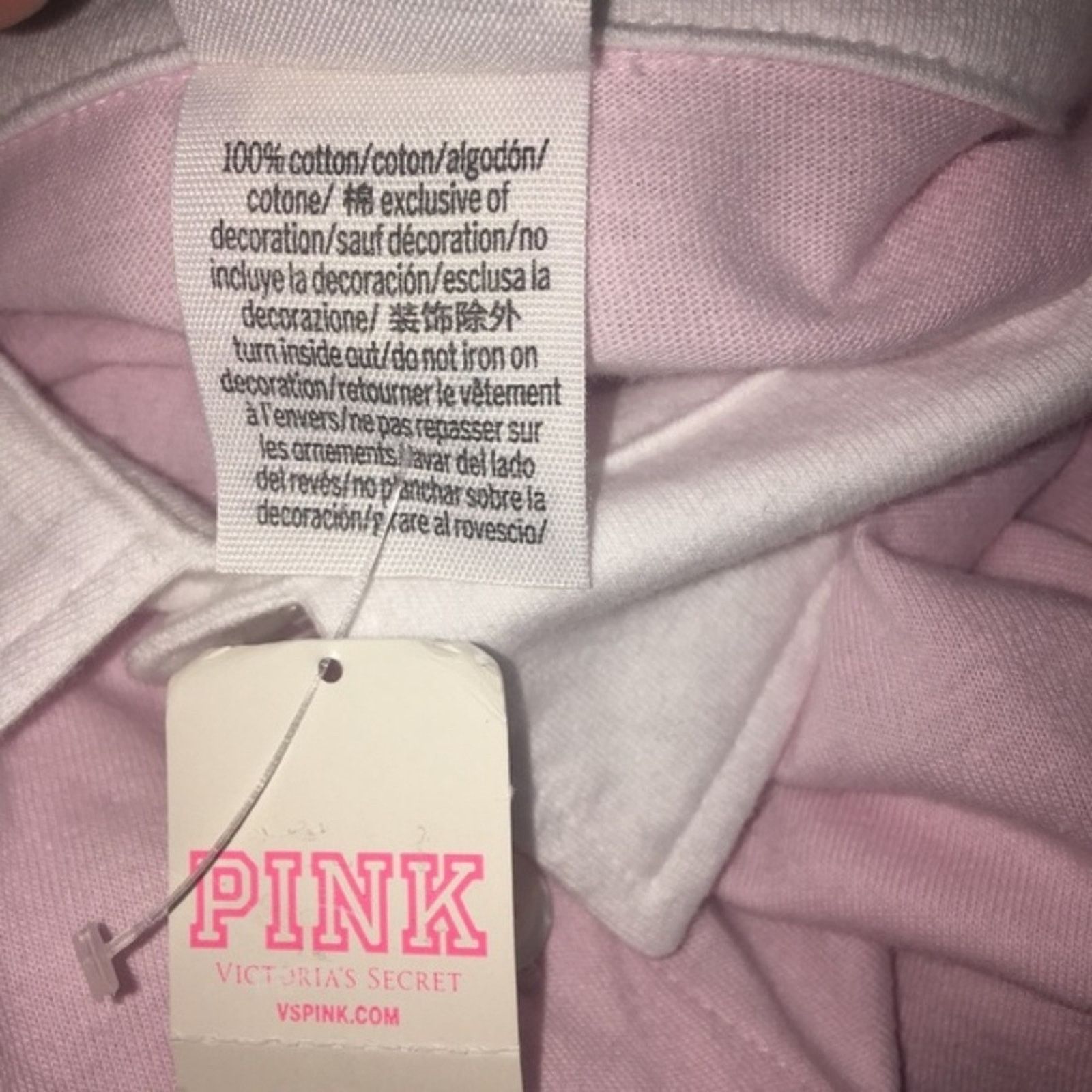 Pink × Victoria's Secret NWT VS Pink Women's Rugby Polo Shirt Long Sleeve Size Small Size S / US 4 / IT 40 - 8 Thumbnail