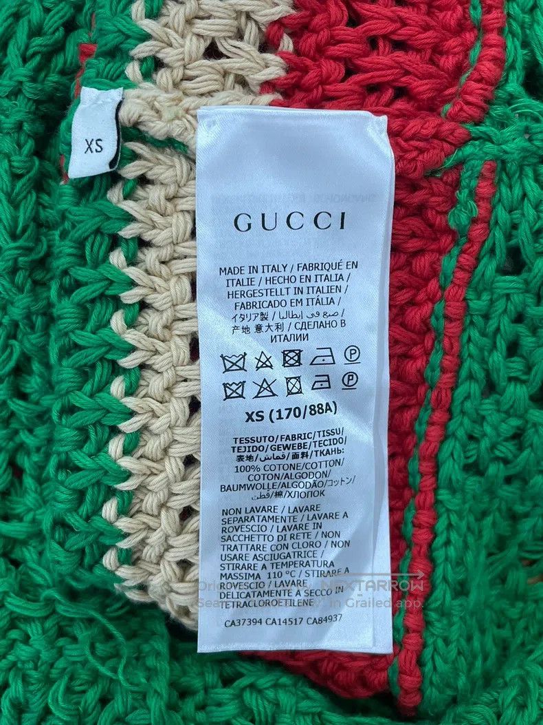 Gucci Gucci Green and red knitted hollow vest Size XS / US 0-2 / IT 36-38 - 4 Thumbnail