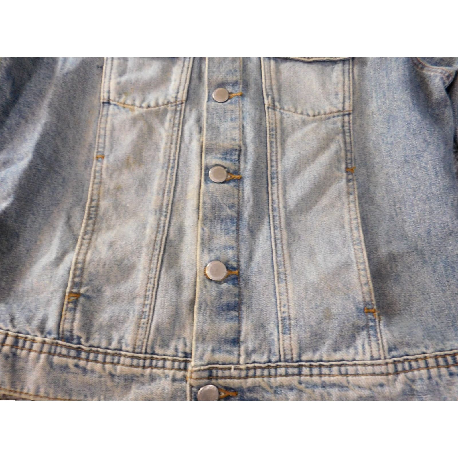 Calvin Klein Calvin Klein Denim Jacket Womens M Blue Button Cotton Jeans Regular Lining Logo Vintage No Size 32" / US 10 / IT 46 - 7 Thumbnail