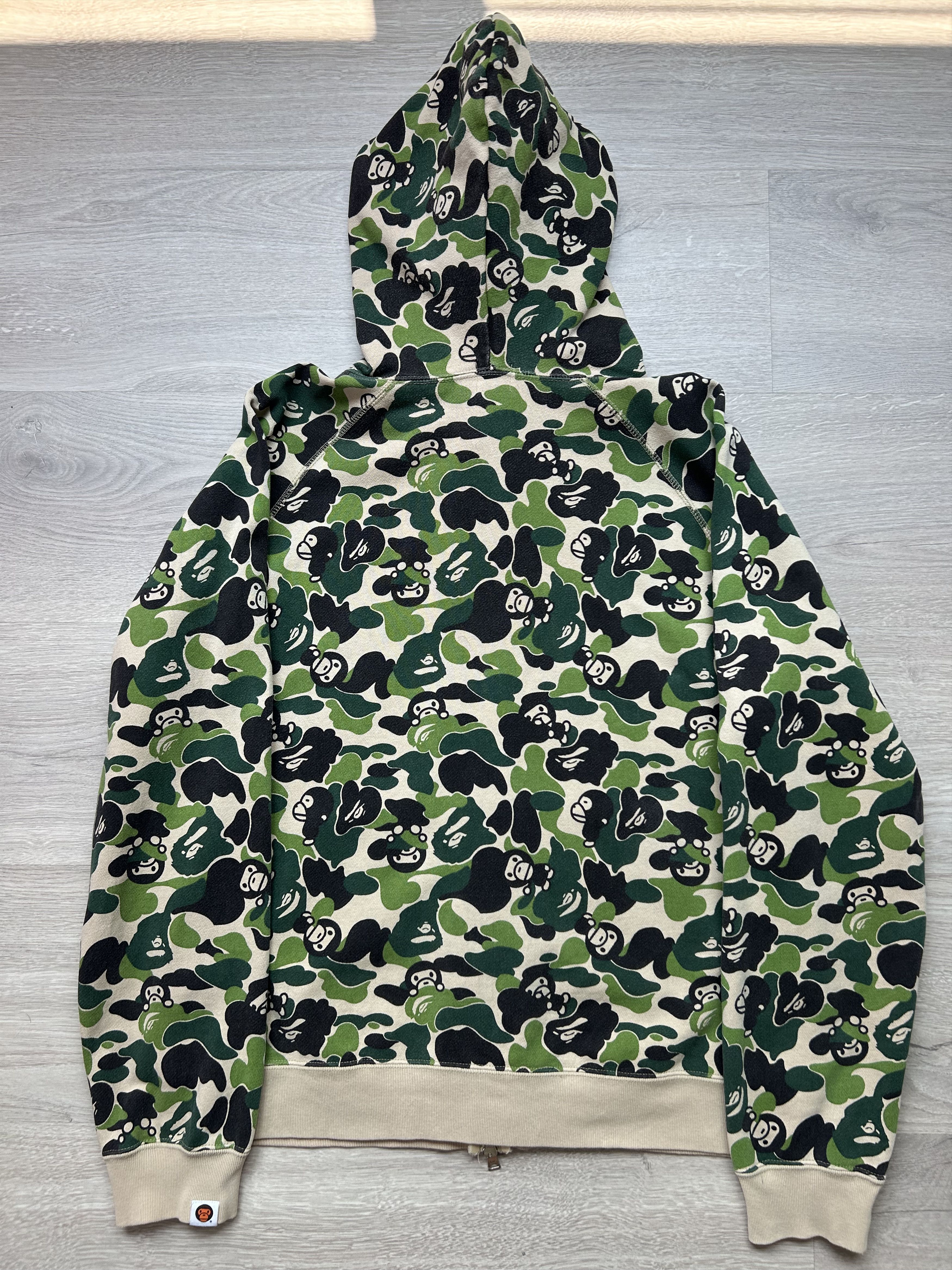 Bape BAPE OG Baby Milo Green “ABC Camo” Full Zip Hoodie [Size S] Size US S / EU 44-46 / 1 - 8 Thumbnail