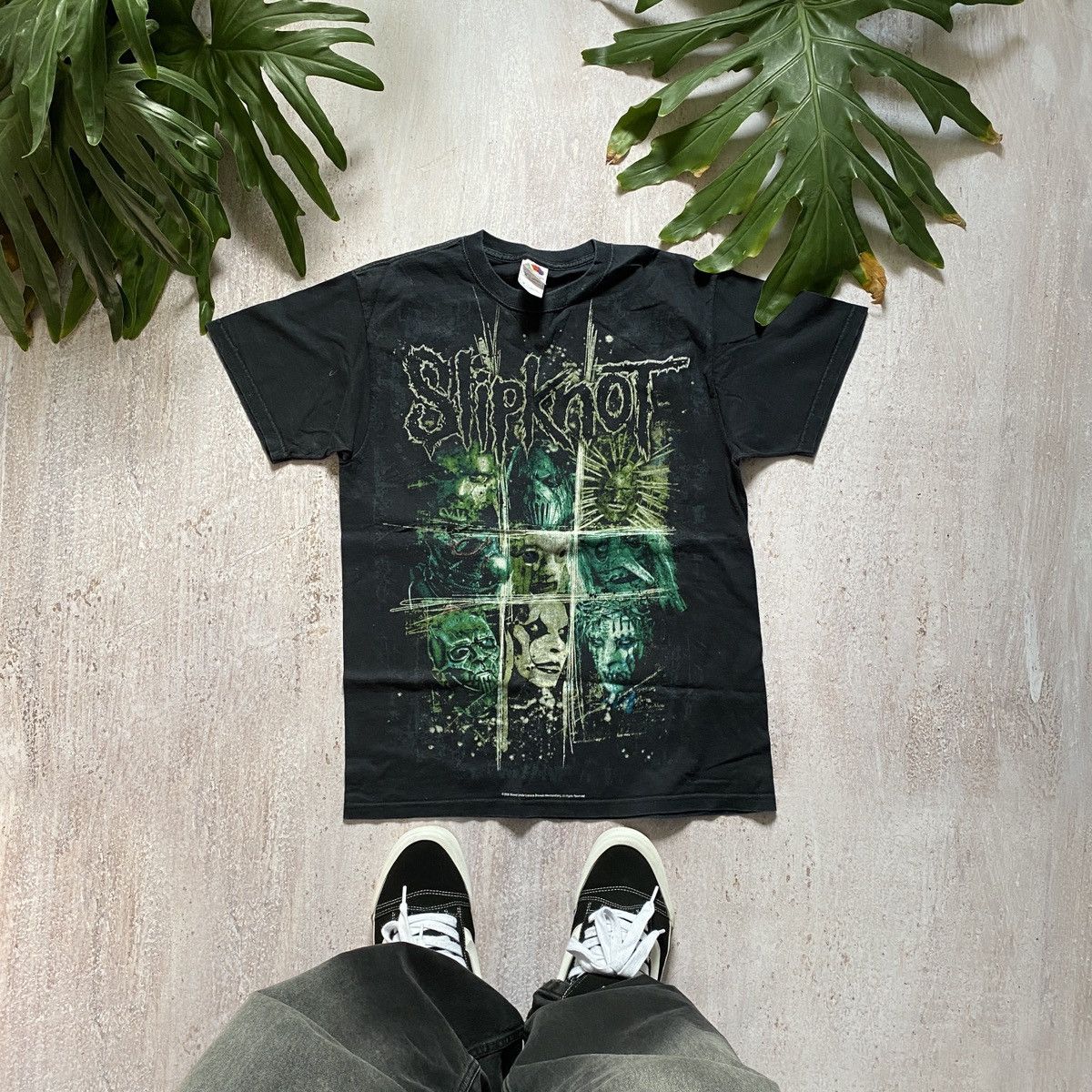 Band Tees × Vintage VINTAGE Y2K SLIPKNOT FADED ALL IVER PRINTED RARE T SHIRT 28 Size US M / EU 48-50 / 2 - 1 Thumbnail