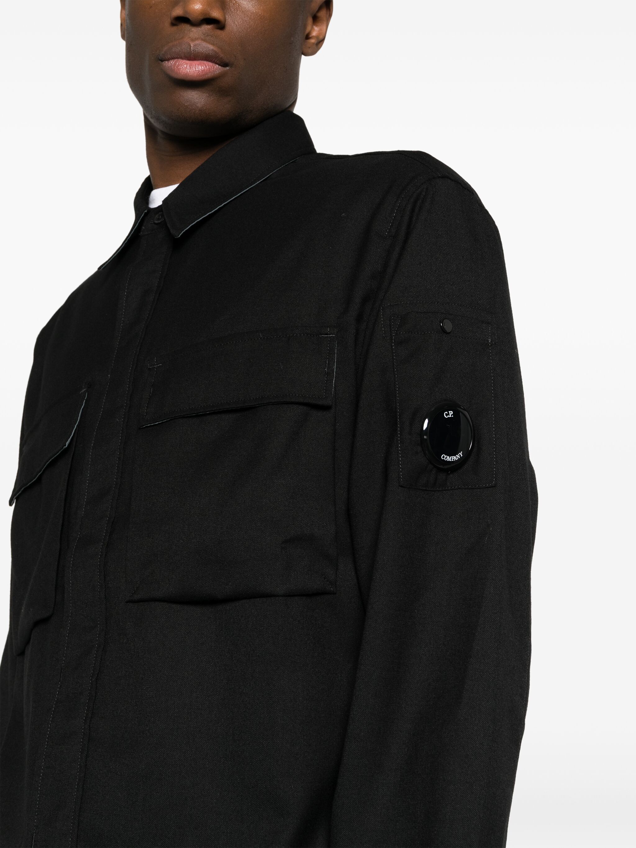 C.P. Company o1y1224 Solid Color Shirt in Black Size US M / EU 48-50 / 2 - 5 Thumbnail