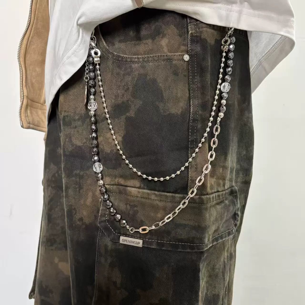 Vintage Retro hip-hop punk style jeans waist chain Size ONE SIZE - 2 Thumbnail