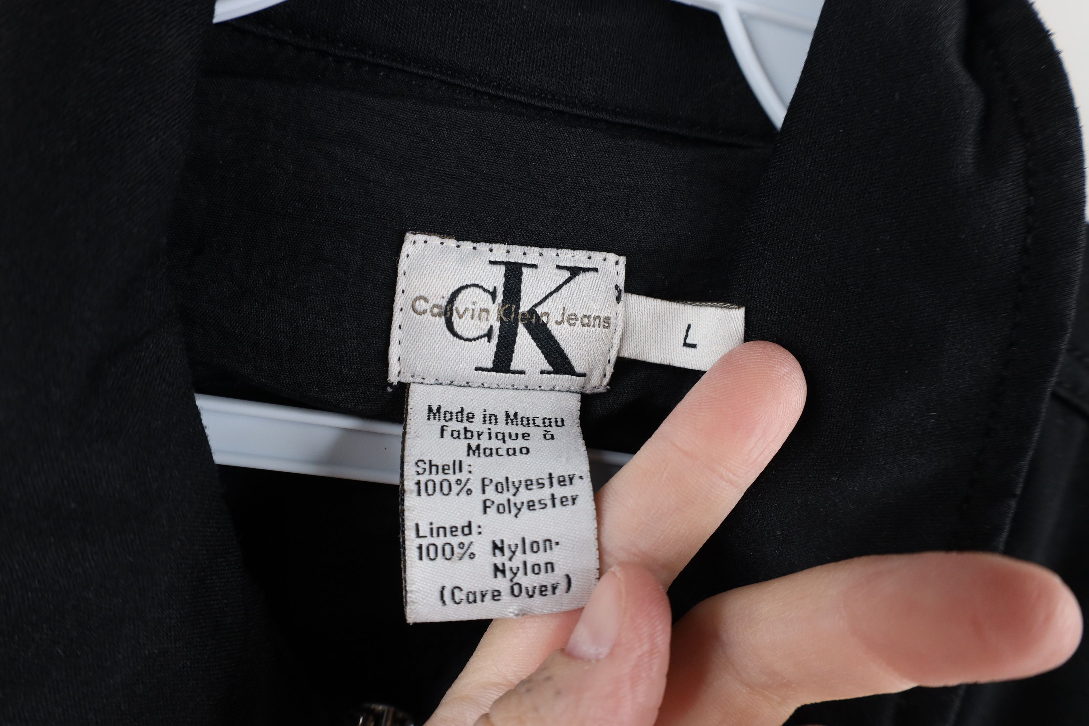 Calvin Klein × Vintage Vintage 90s Calvin Klein Cropped Babydoll Bomber Jacket Size L / US 10 / IT 46 - 10 Thumbnail
