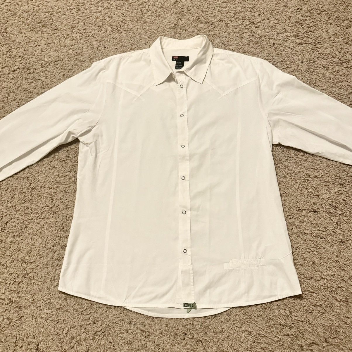Designer × Diesel DESIGNER DIESEL PEARL SNAP STYLE SHIRT! Size US XL / EU 56 / 4 - 2 Thumbnail