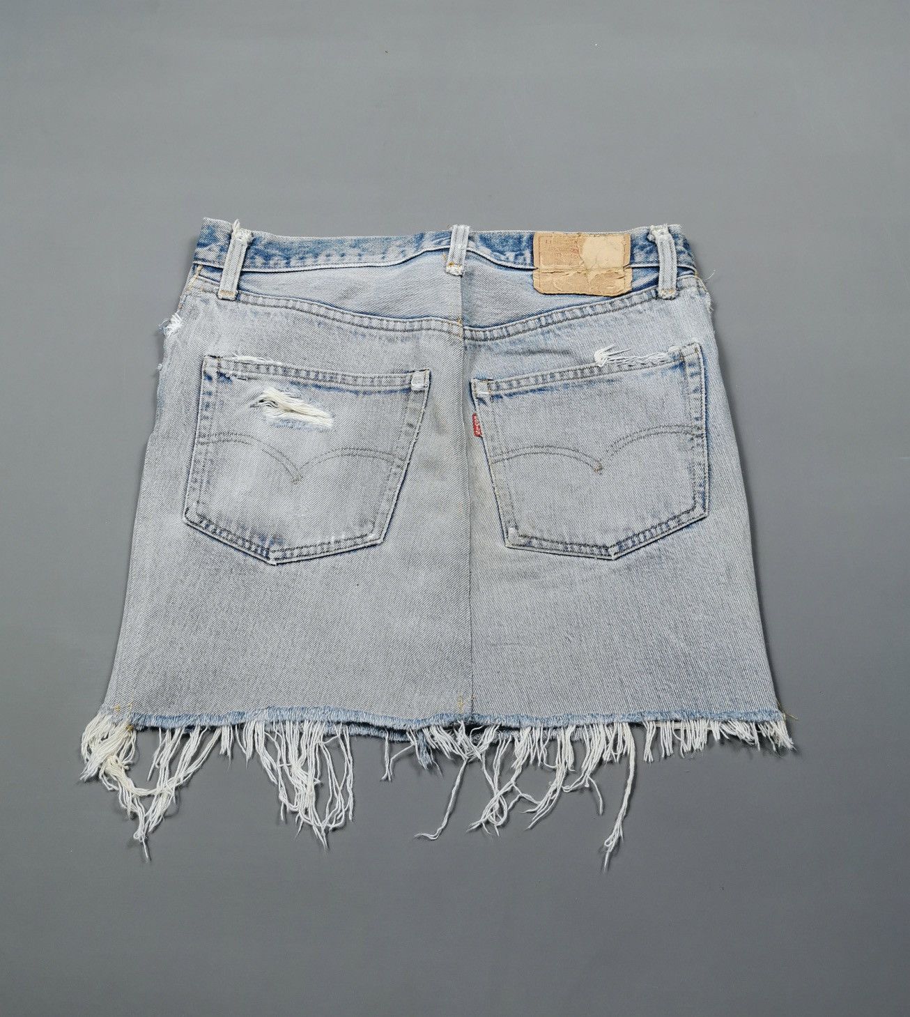 Levi's Thrashed Vintage 70s 80s Levis Custom Skirt Selvedge Size 31" - 5 Thumbnail