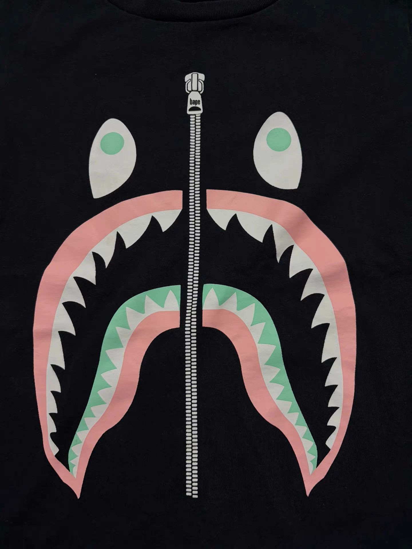 Bape Bape Shark Zip Short Sleeve T-Shirt Size US XS / EU 42 / 0 - 2 Thumbnail