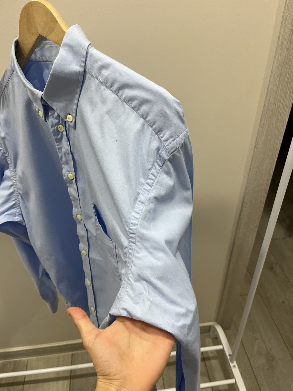 Valentino Vintage Valentino Jeans 52 Blue Shirt Luxury Y2K Size US XL / EU 56 / 4 - 9 Thumbnail