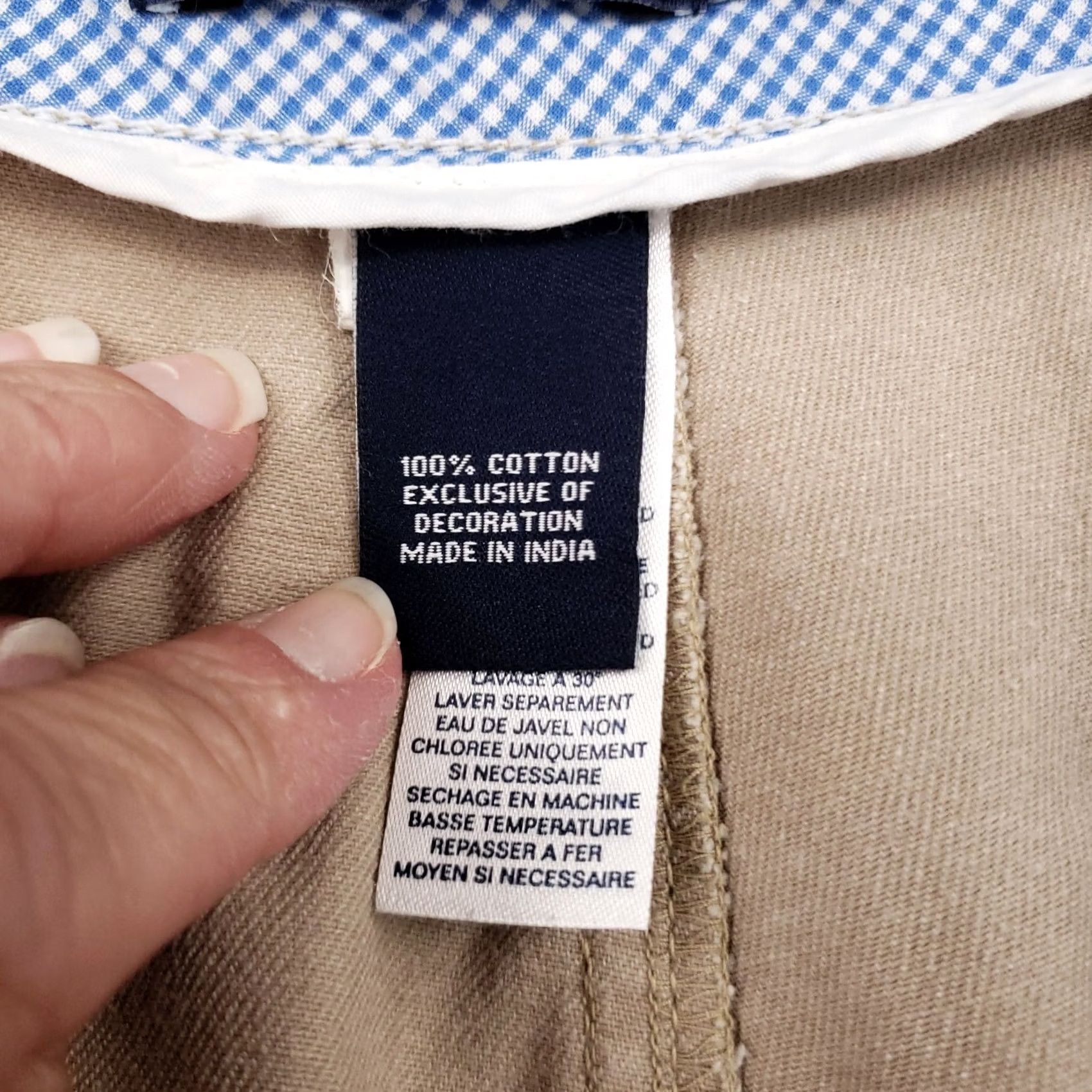 Chaps Chaps Shorts Mens 40 Beige Chino Mid Rise Flat Front Cotton Pockets Casual Size US 40 / EU 56 - 4 Thumbnail