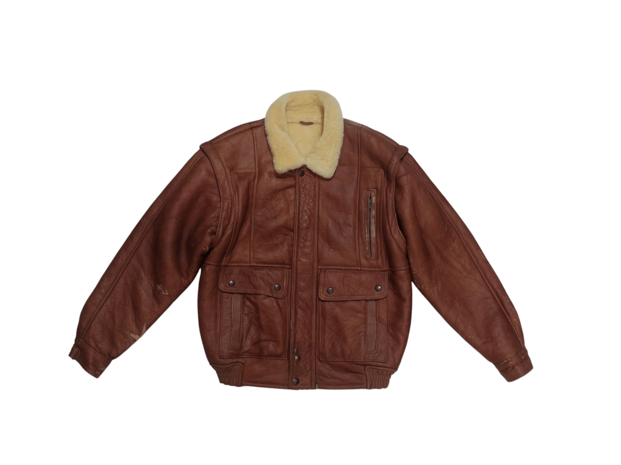 Canterbury of New Zealand Rare Vintage B-3 Canterbury Sheepskin Leather Fur Jacket Size US M / EU 48-50 / 2 - 1 Thumbnail
